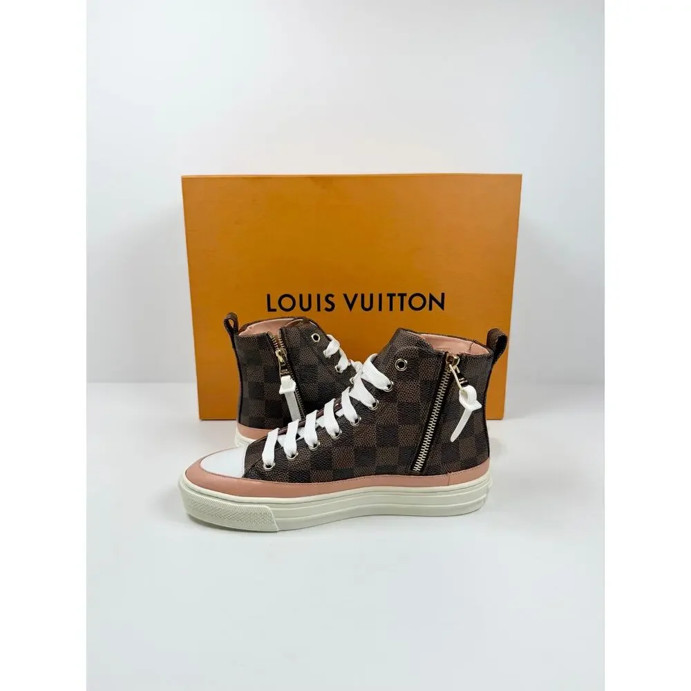 Size 6.5W - Louis Vuitton Damier High NEW!